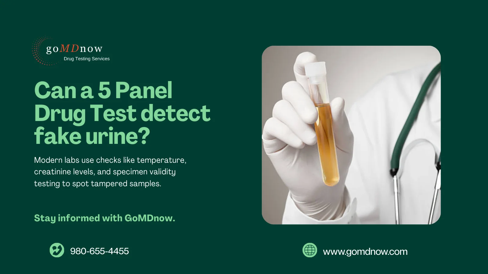 Can a DOT Drug Test Detect Synthetic Urine?