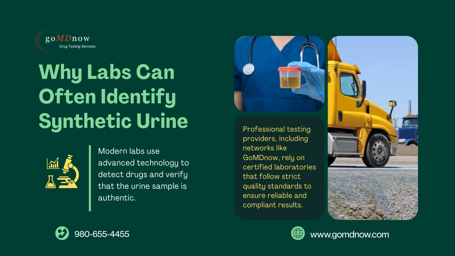 Why Labs can often identify synthetic urine?