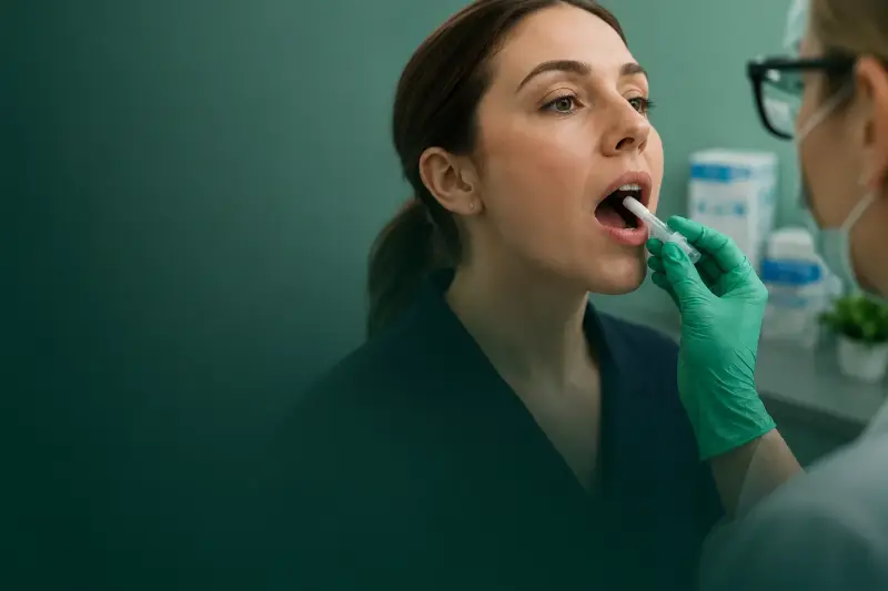Saliva oral fluid drug test - observed collection