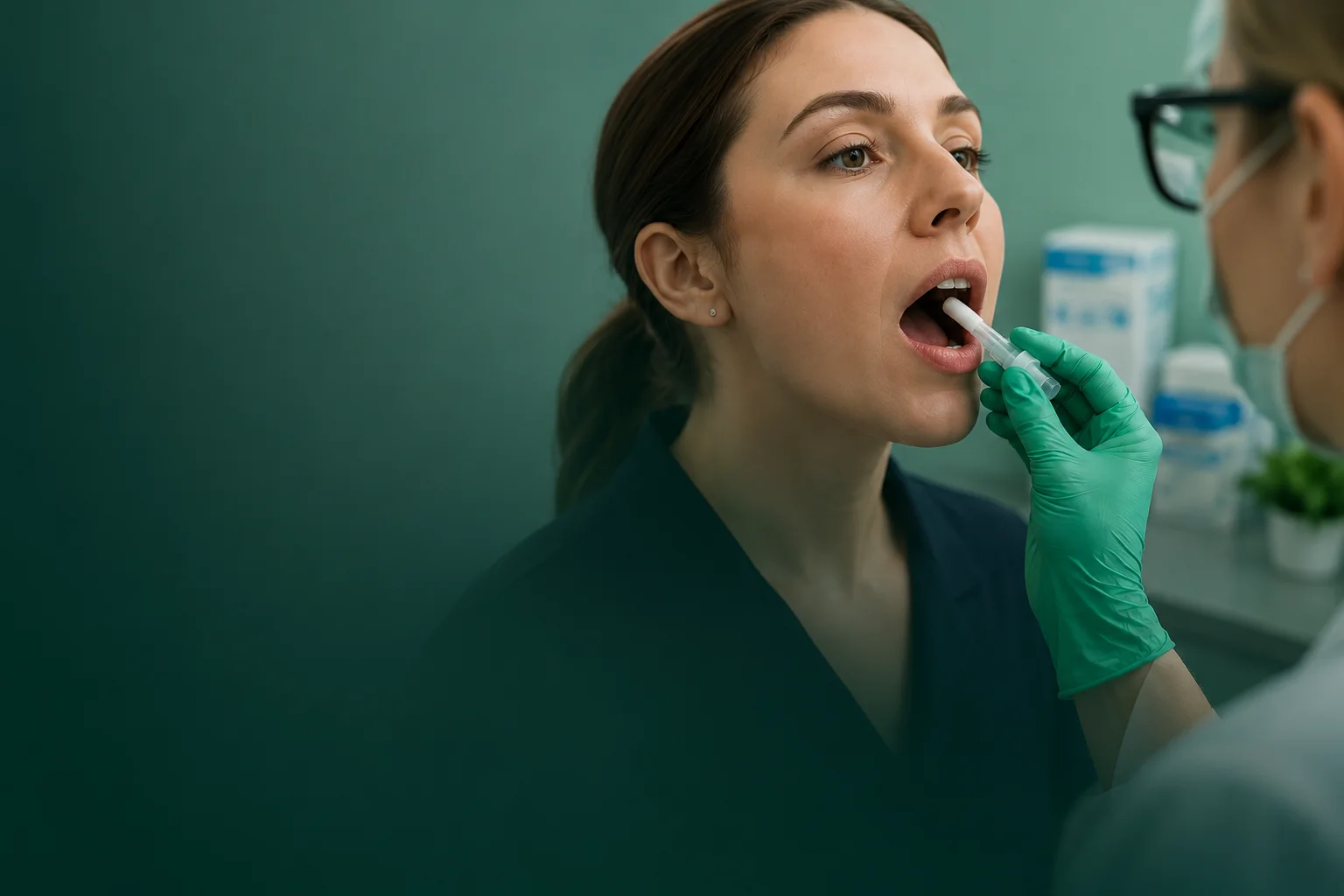 Saliva oral fluid drug test - observed collection
